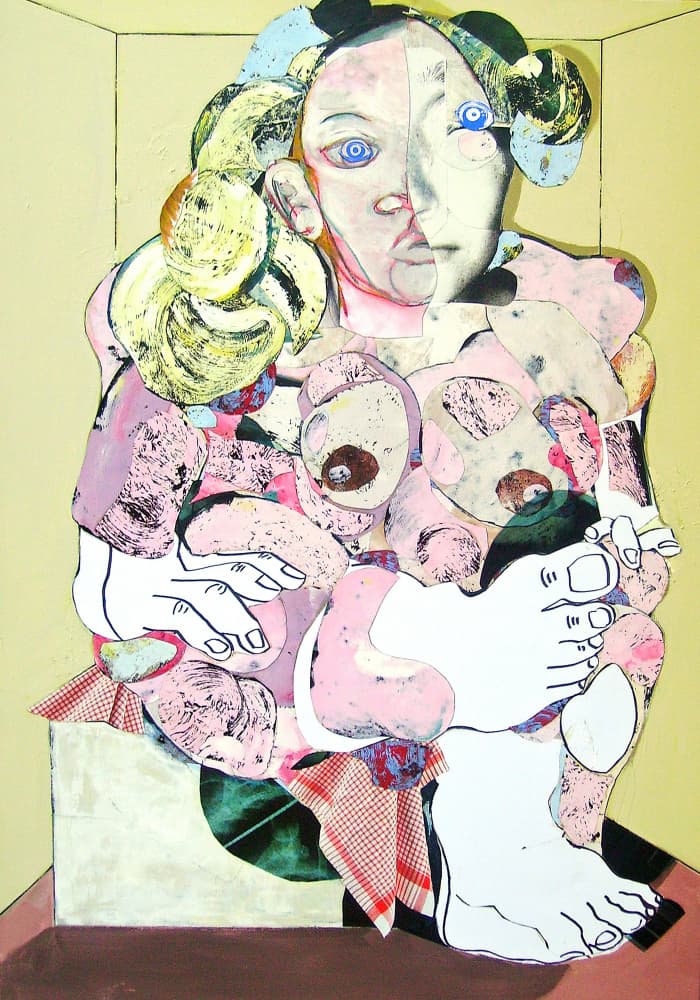 Abstract Seated Woman by Pascal Marlin — canvas wall art