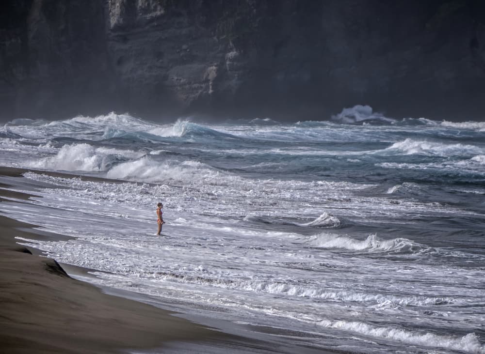 Powerful Ocean Solitude by Fernando Abreu — canvas wall art