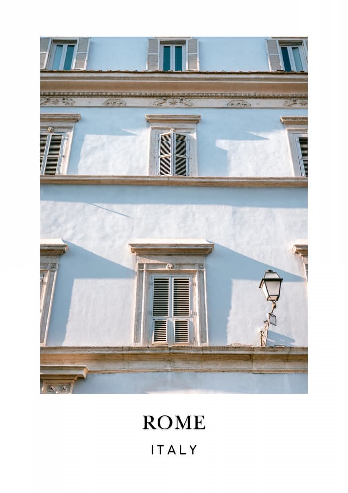 Trastevere Rome Travel Poster by Raisa Zwart — canvas wall art