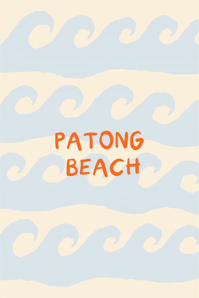 Patong Beach Waves by Treechild — canvas wall art