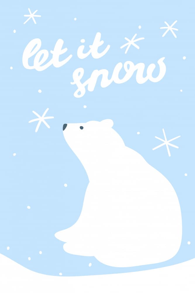 Polarbearletitsnow by Treechild — canvas wall art