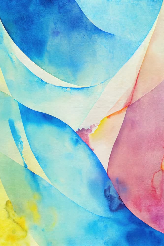 Vibrant Watercolor Abstract by Mauro — canvas wall art