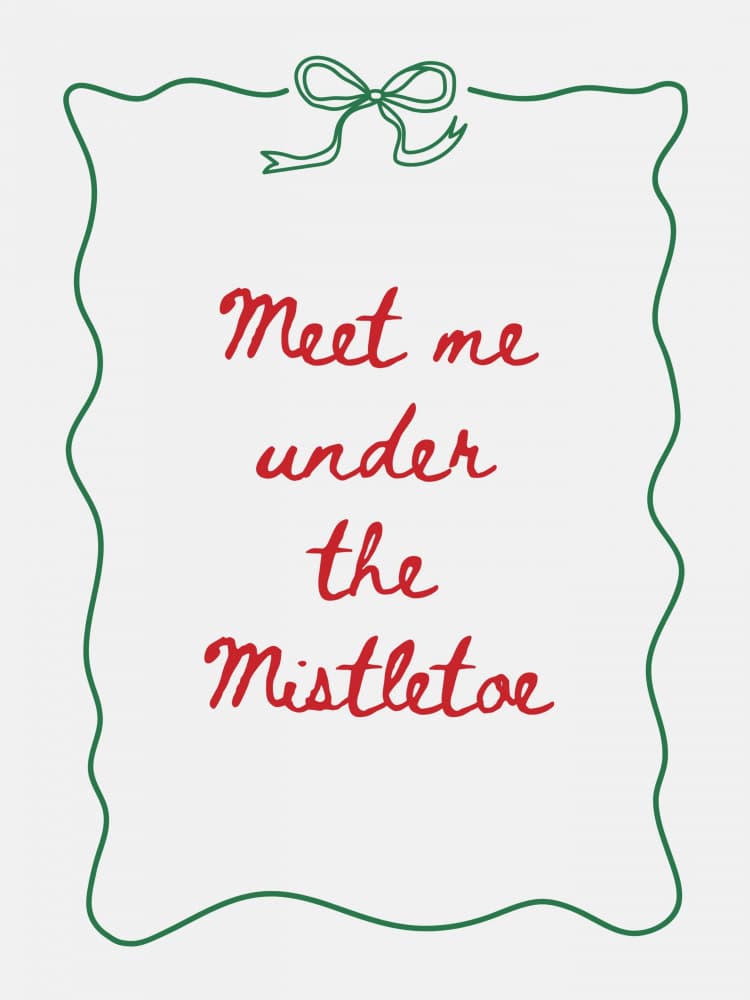 Under the Mistletoe by Jolly and Dash — canvas wall art