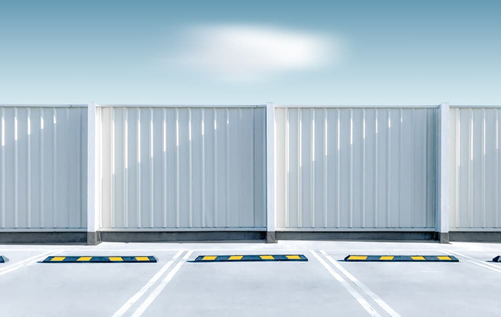 Modern Urban Parking Lot by Yujie Zhang — canvas wall art