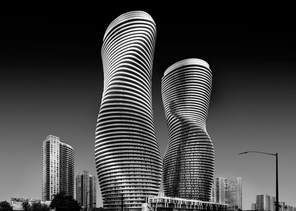 Modern Twisted Skyscrapers by Louie Luo — canvas wall art
