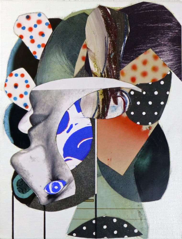 Abstract Face Collage by Pascal Marlin — canvas wall art