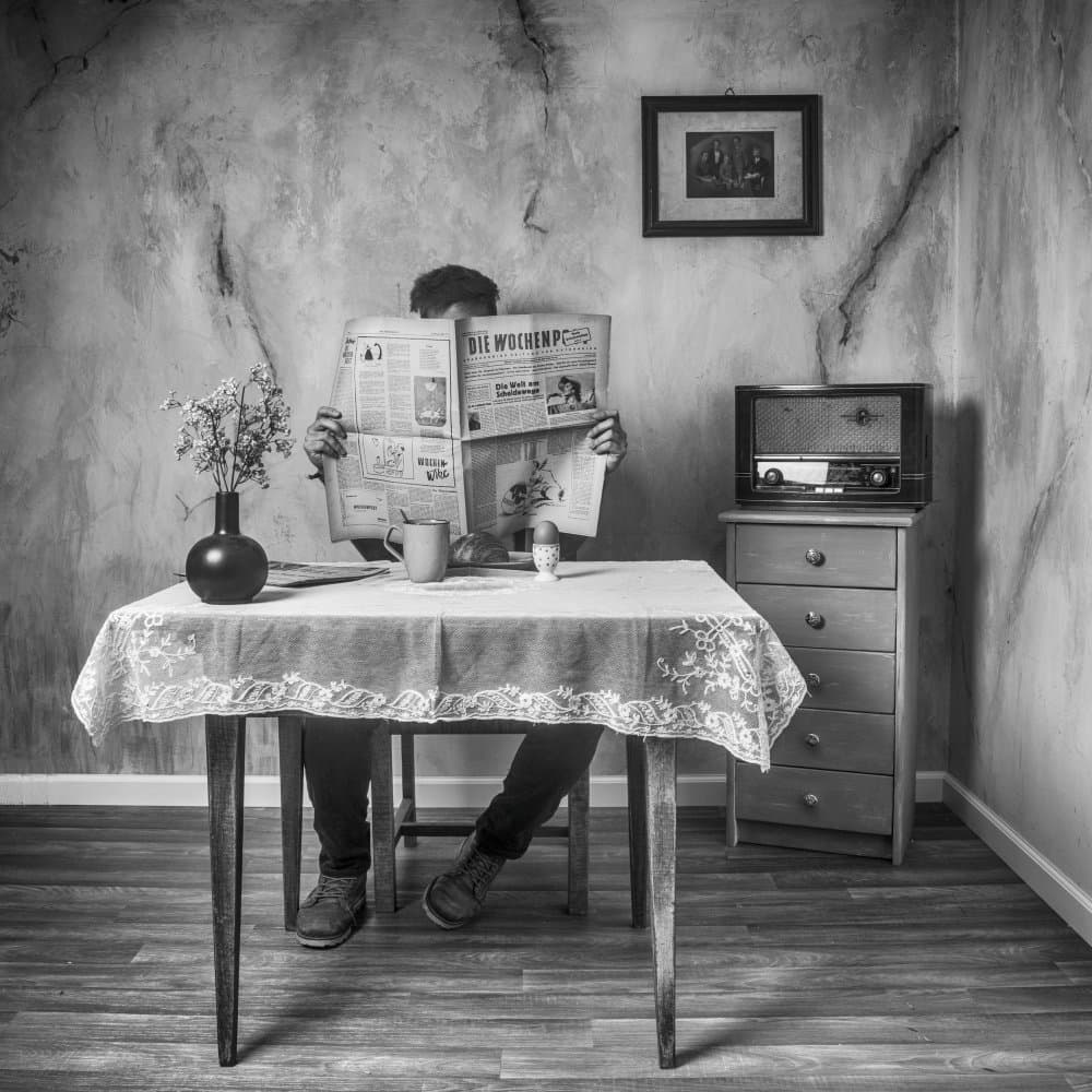 Quiet Morning Reading by Ruth Franke — canvas wall art