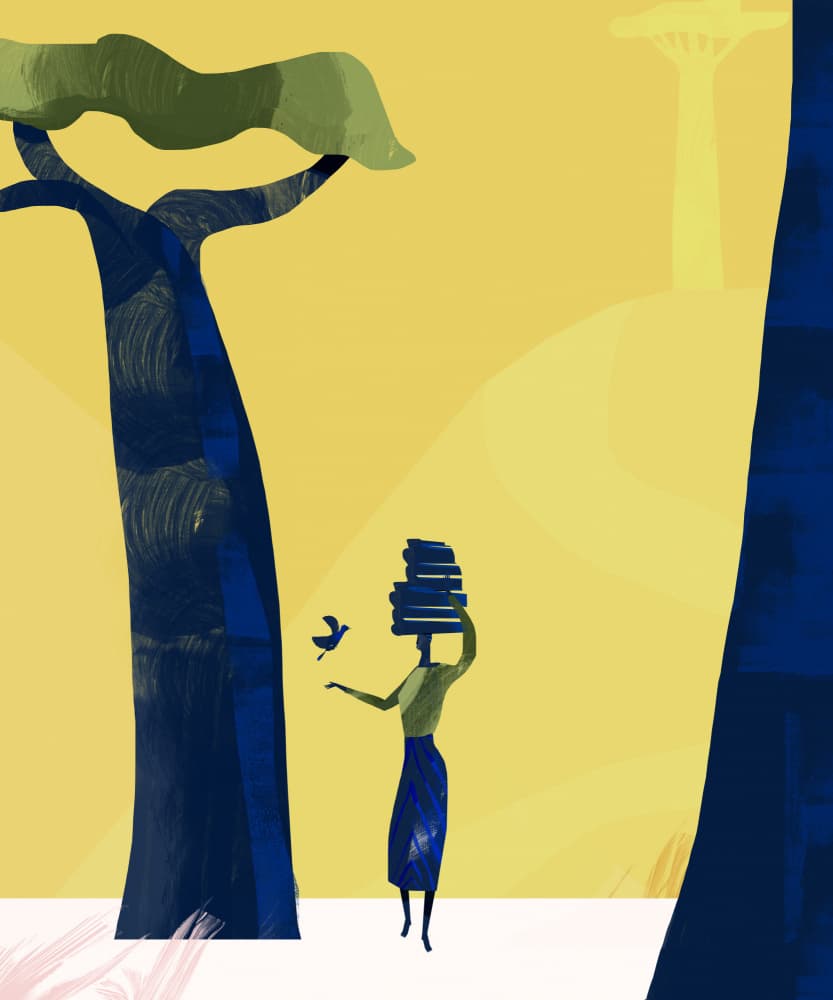 Journey Under Baobabs by Annelien Smet — canvas wall art