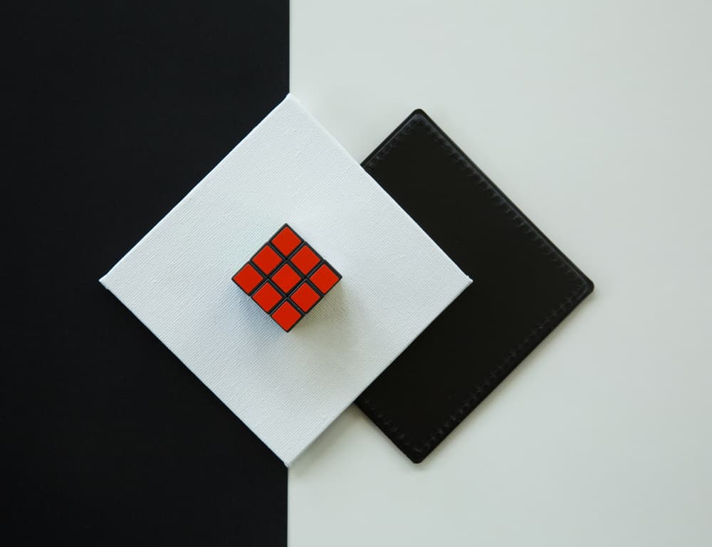 Modern Cube Contrast by Jacqueline Hammer — canvas wall art