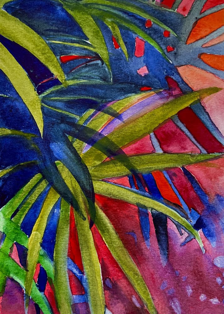 Vibrant Jungle Foliage by Christine Lindstrom — canvas wall art