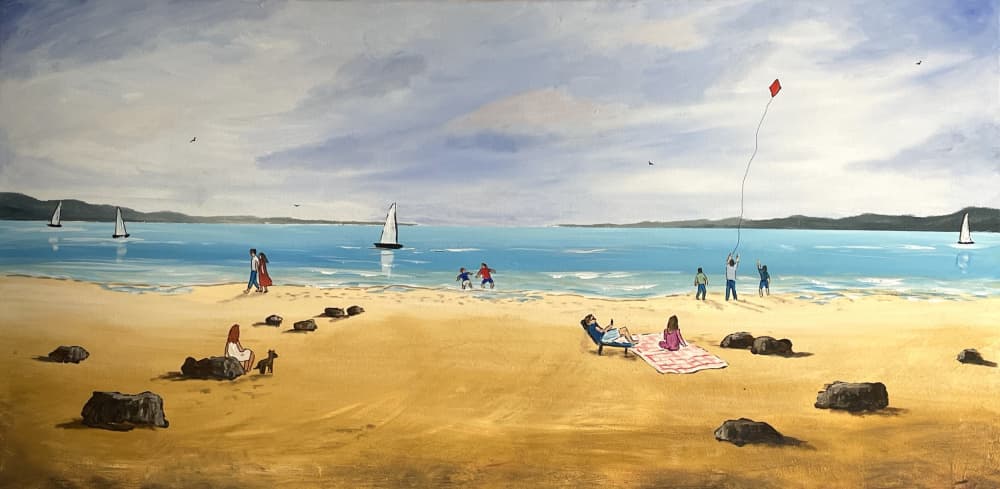 Summer Beach Day by Aisha Haider — canvas wall art