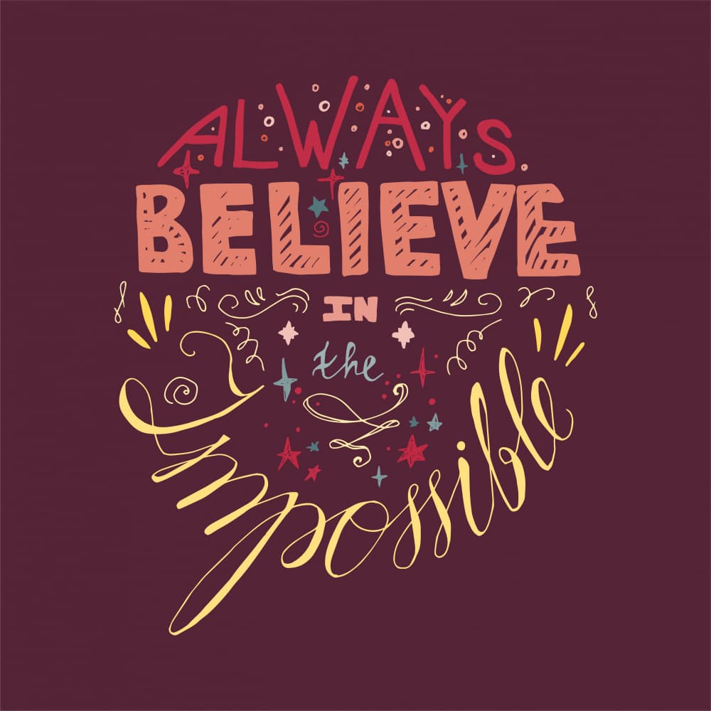 Always Believe Impossible Quote by Marika Barsrsind β canvas wall art