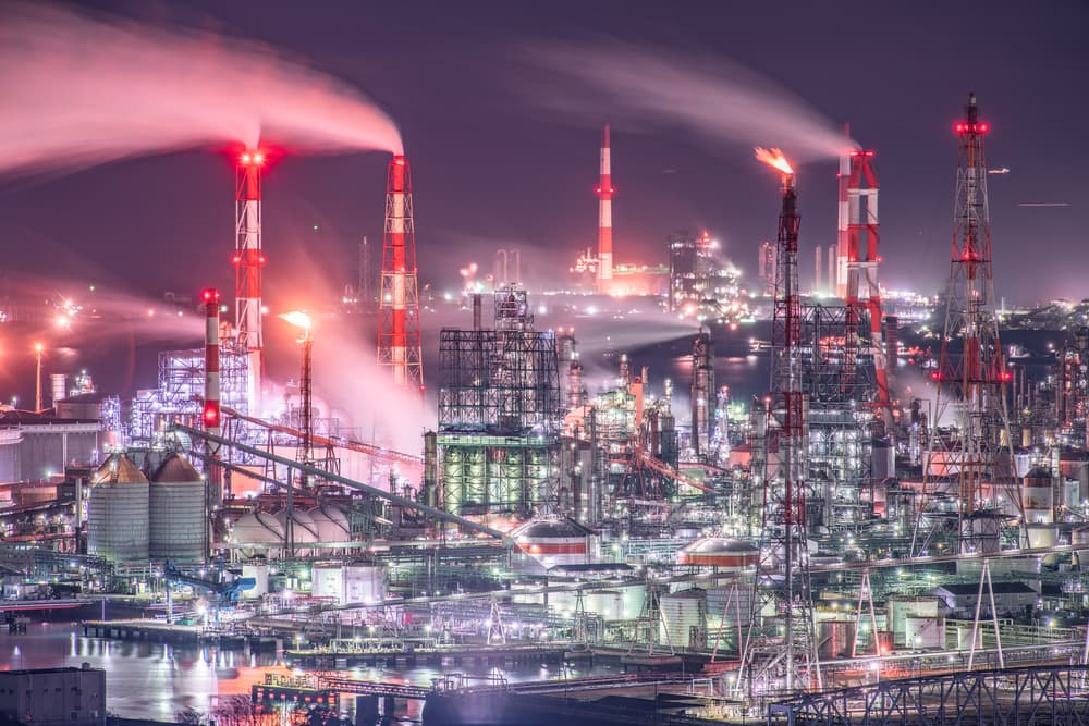 Industrial Night Glow by Kobayashi Tetsurou — canvas wall art