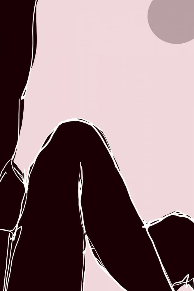 Relaxed Pink Silhouette by casa cartissi — canvas wall art