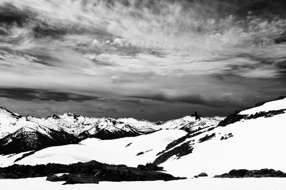 Majestic Snowy Peaks by Lynann Colligan — canvas wall art