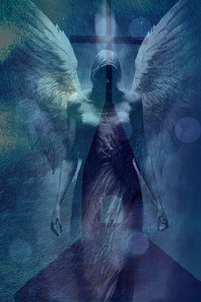 Mystical Hooded Angel by Yasutaka Sameshima — canvas wall art