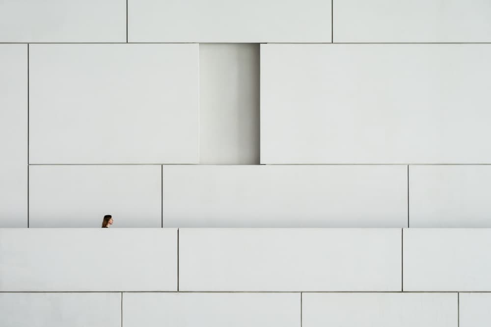 Woman and Wall by Linda Wride — canvas wall art