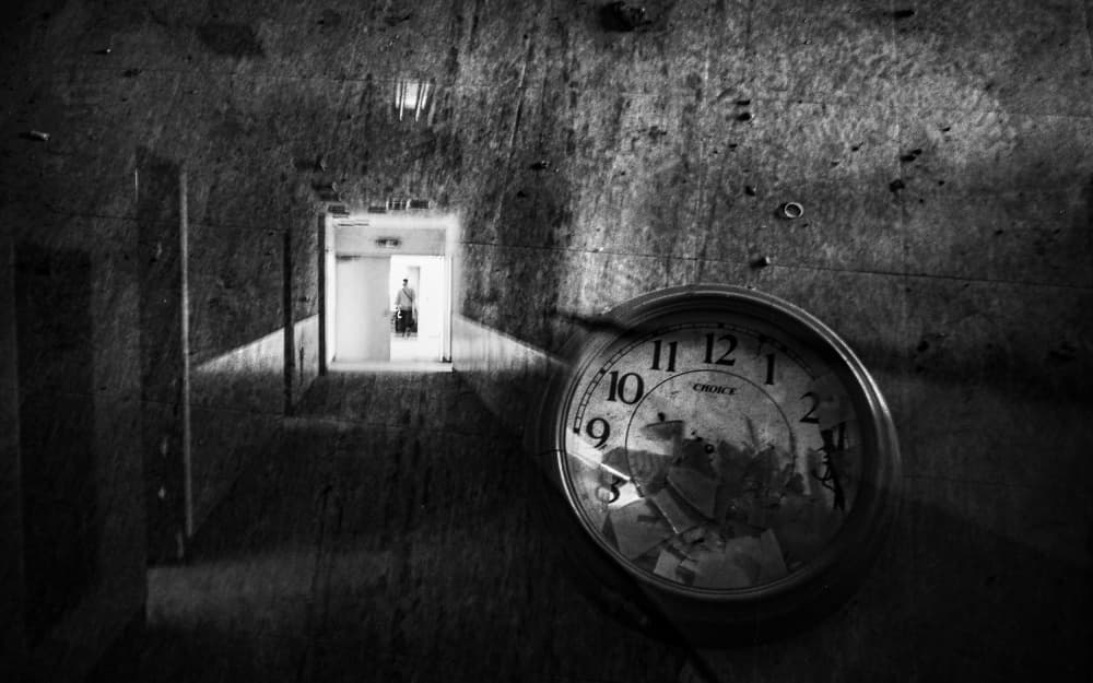 Dark Hallway Time by Parole Kim — canvas wall art