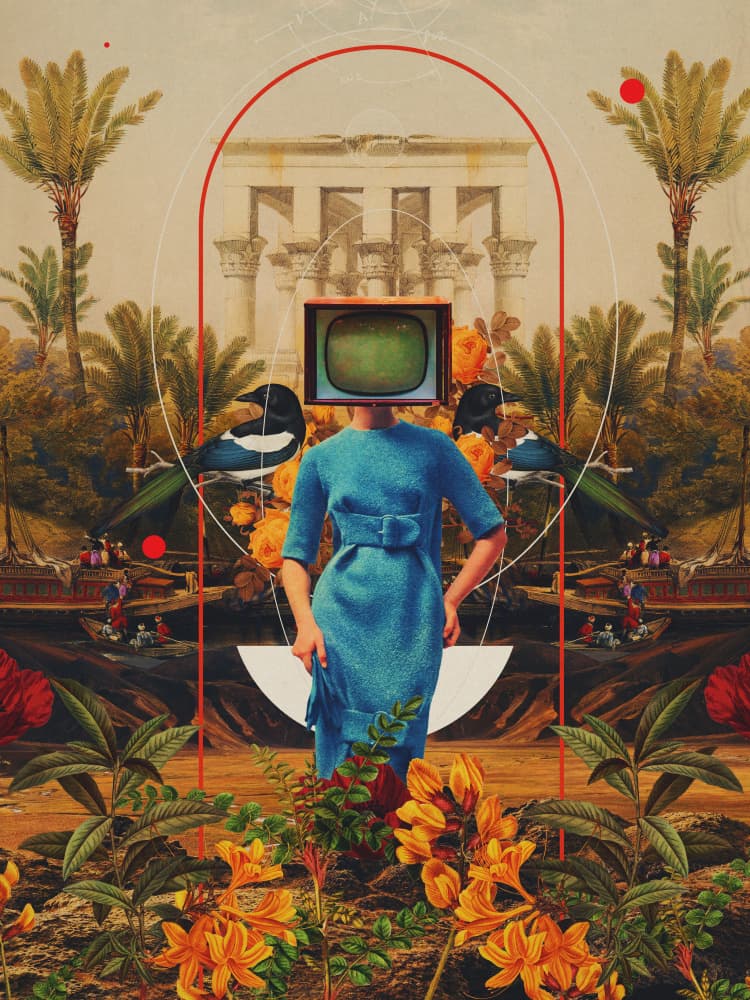 Her Asymmetries by Frank Moth — canvas wall art