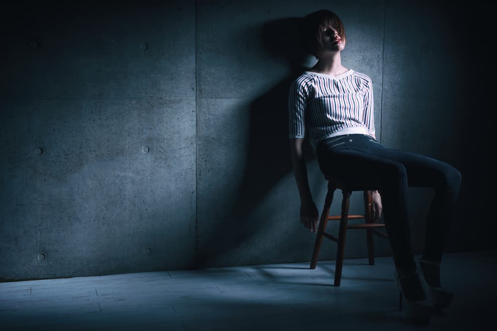 Weary Woman Concrete Mood by Daisuke Kiyota — canvas wall art