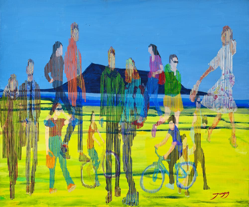 Vibrant Park Life by Jukyong Park — canvas wall art