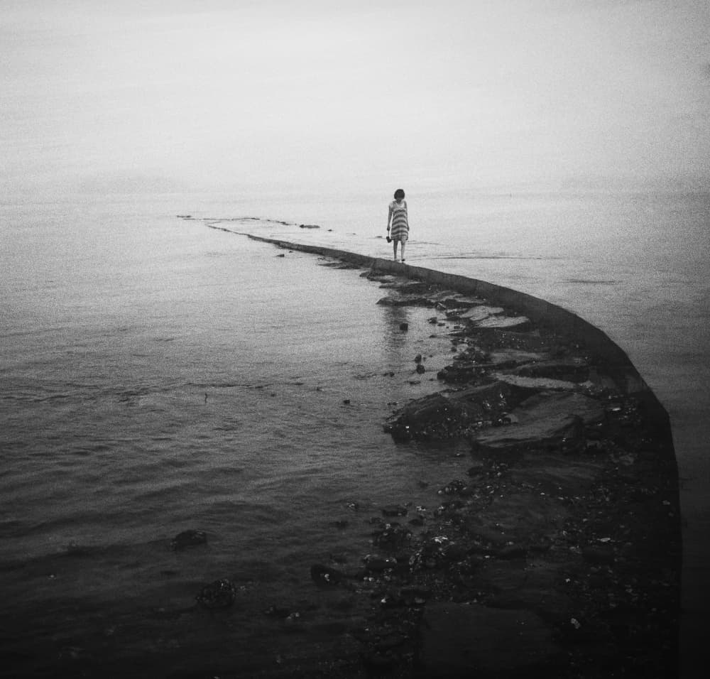 Lonely Walk On Water by Mi Young Choi — canvas wall art