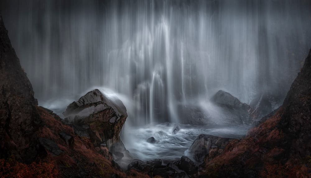 Silky Waterfall Flow by Larry Deng APA — canvas wall art