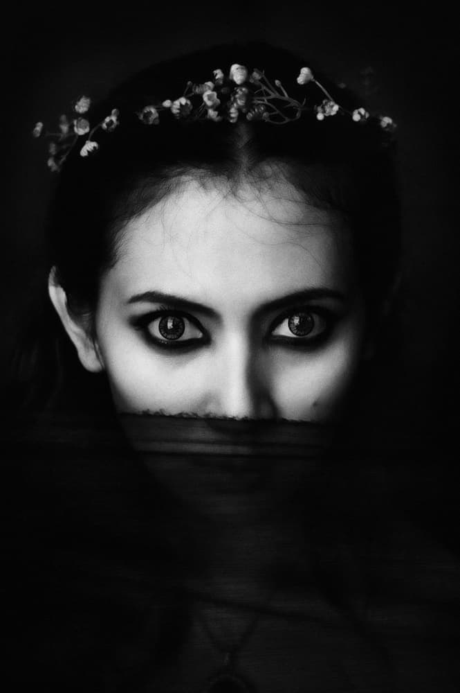 Intense Veiled Gaze by Hari Sulistiawan — canvas wall art