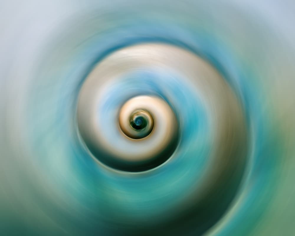 Hypnotic Teal Swirl by Lucie Gagnon — canvas wall art