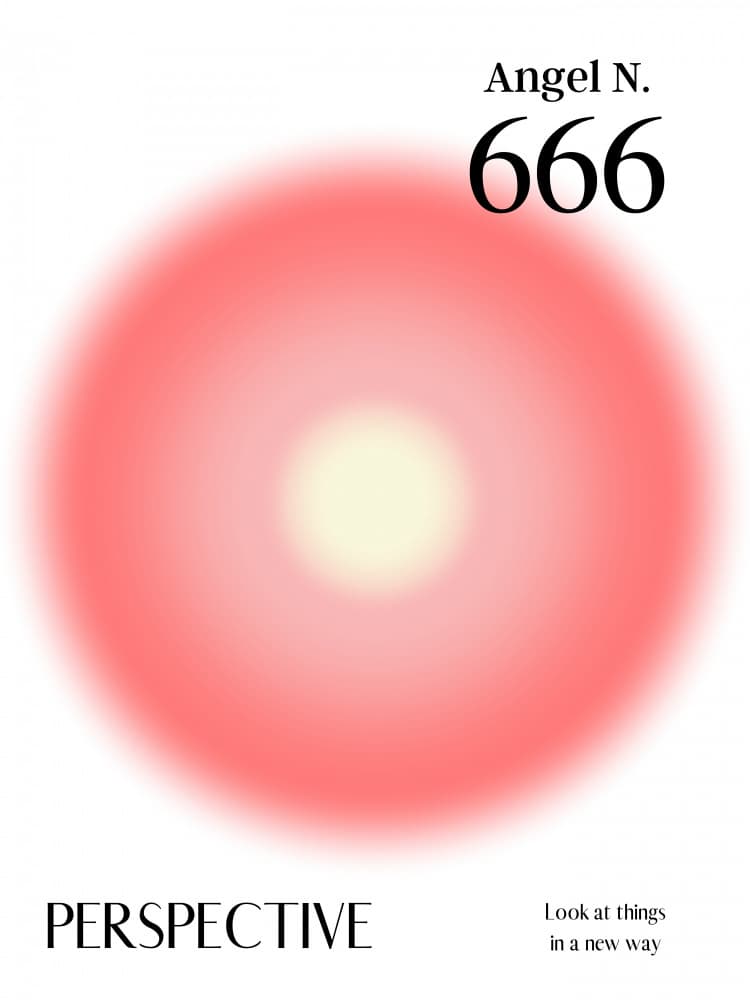 Angel Number 666 Perspective by Amélie — canvas wall art