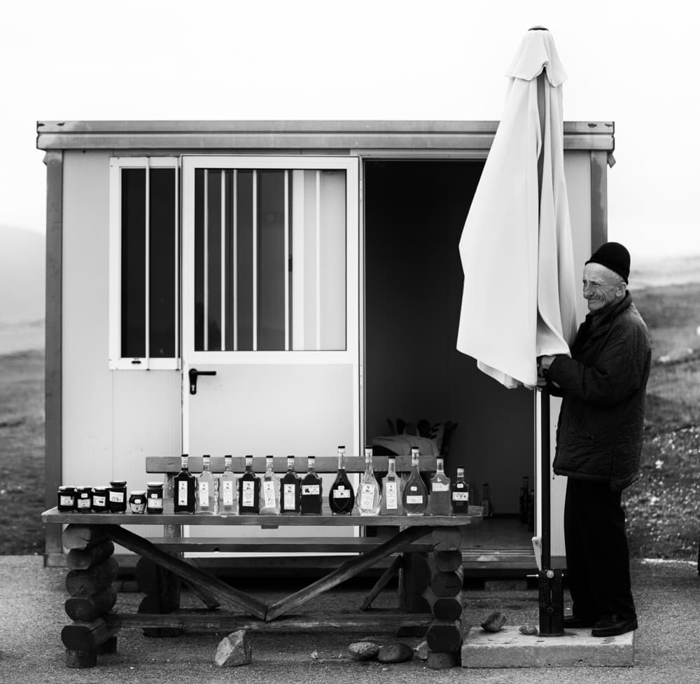 Old Man's Roadside Stall by Julien Oncete — canvas wall art