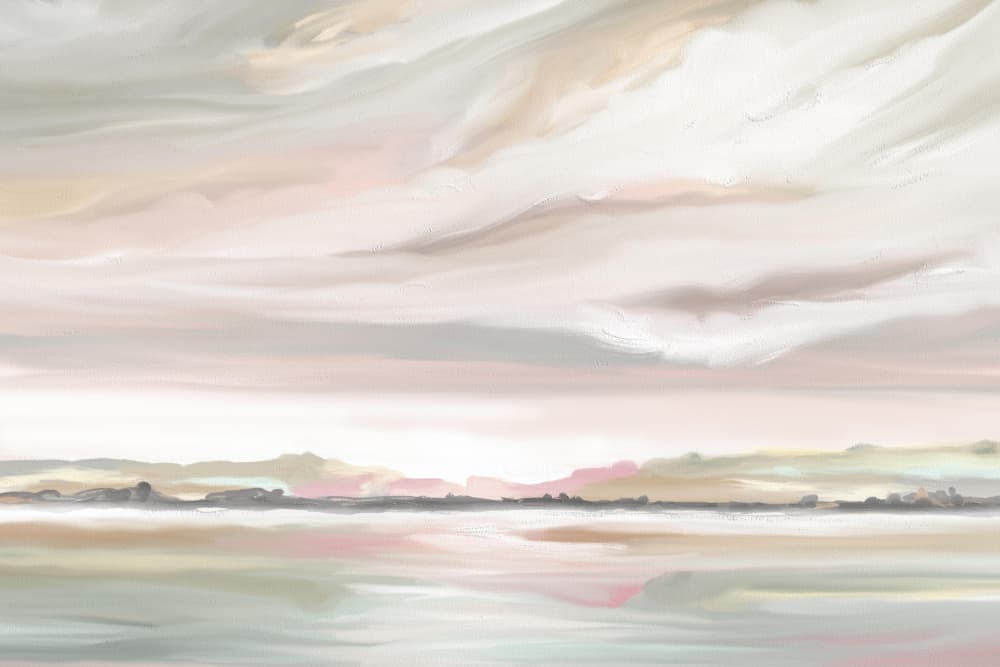 Serene Pastel Landscape by Jenna Alheit — canvas wall art