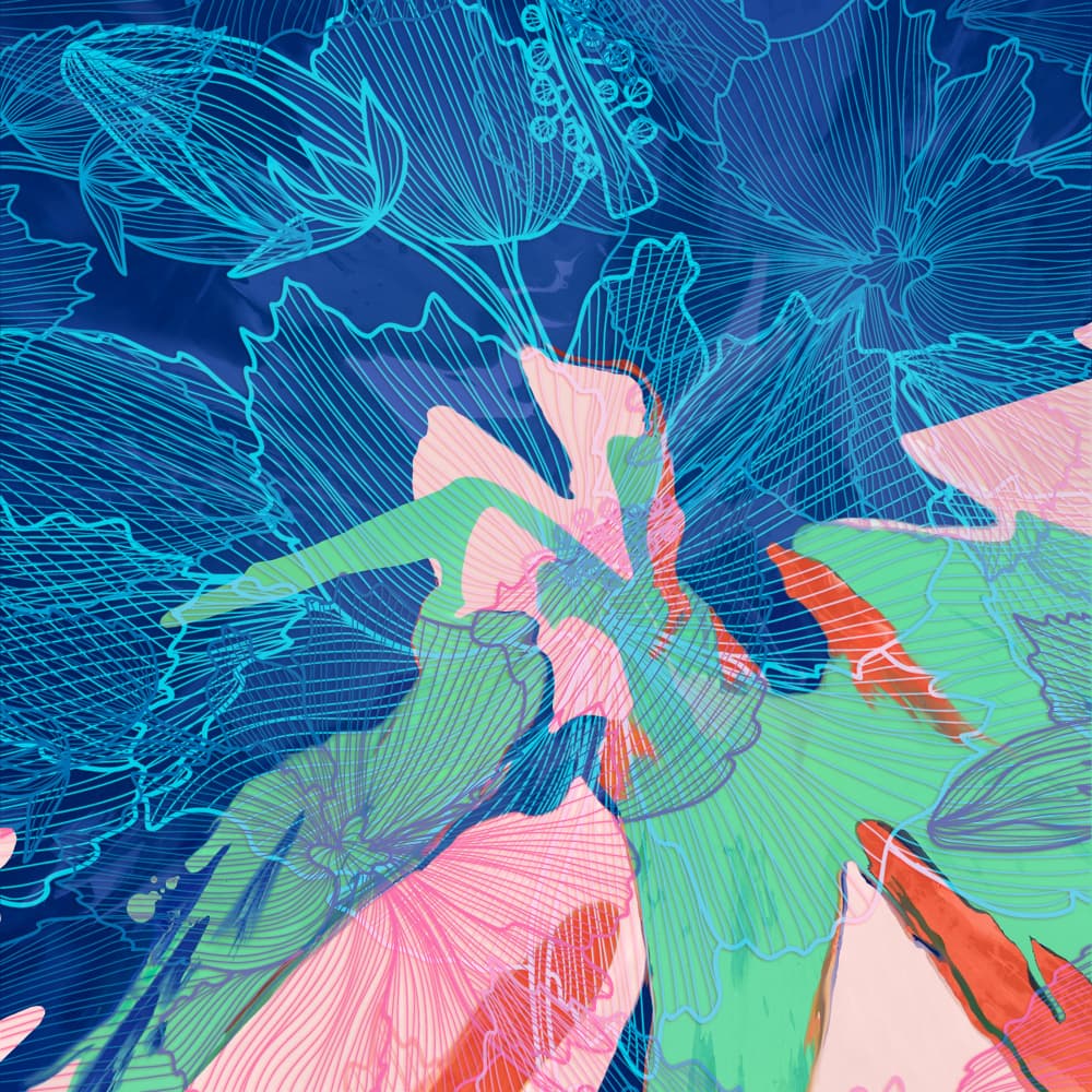 Modern Botanical Layers by Pelin Atilla — canvas wall art