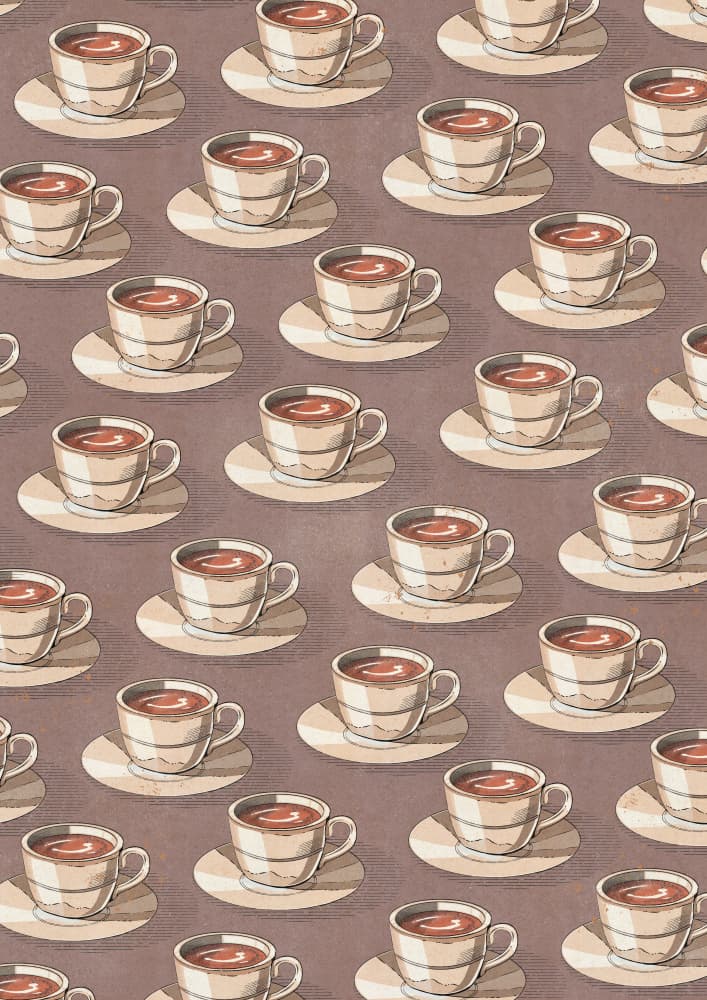 Coffee Cup Pattern by Nicholas — canvas wall art