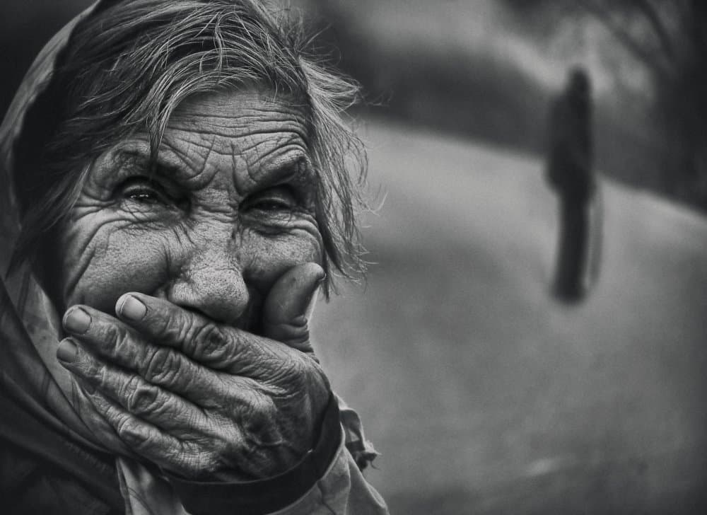 Elderly Woman Expressive Portrait by Todor Tanev — canvas wall art