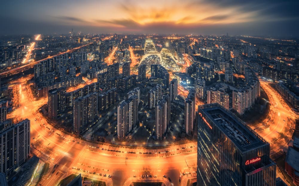 Golden City Glow by Yuan Cui — canvas wall art