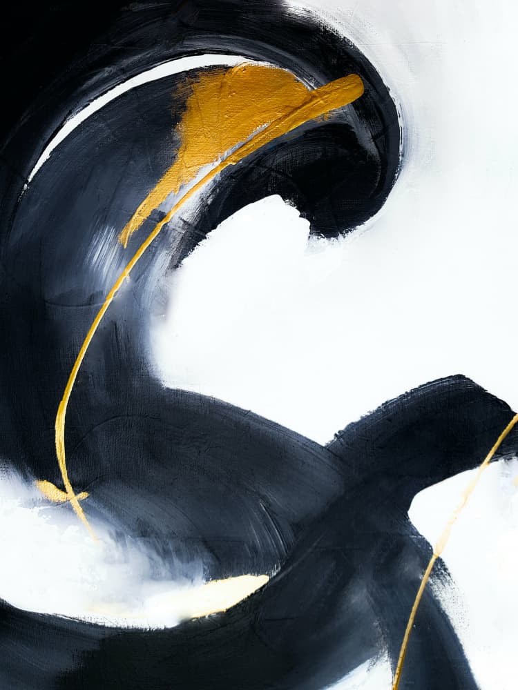 Abstract Gold Flow by Ejaaz Haniff — canvas wall art