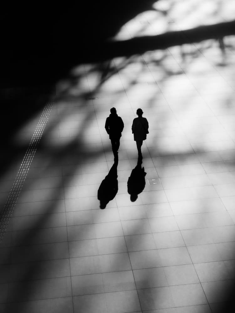 Urban Shadow Walk by IKUMI FUKAZAWA — canvas wall art
