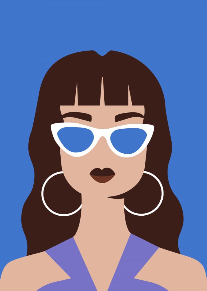 Cool Girl Portrait by Chantal Jemmott — canvas wall art