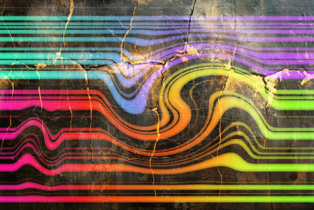Cracked Rainbow Flow by Rafal Kulik — canvas wall art