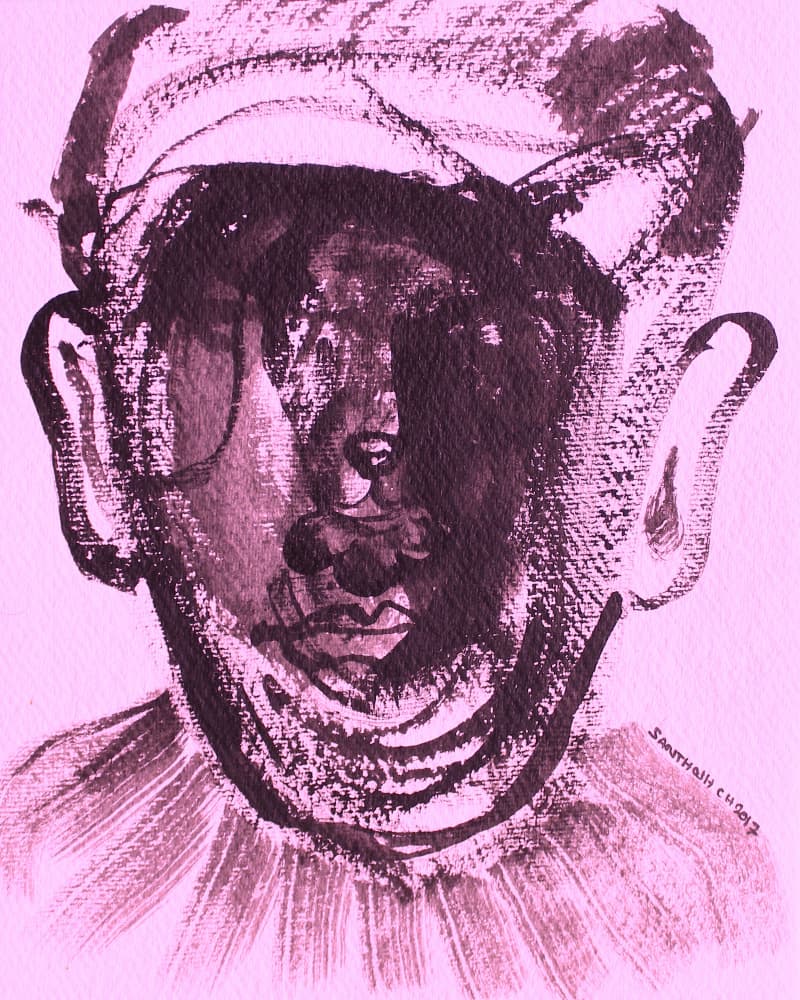 Dark Expressive Portrait by Santhosh ch — canvas wall art