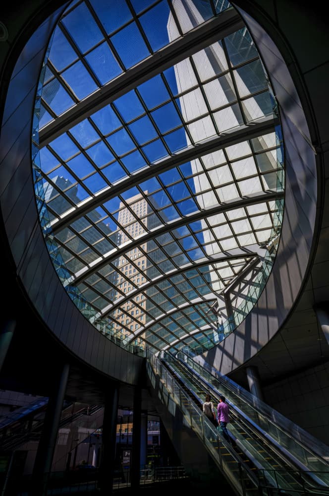 Glass Ceiling City View by Atsushi Inamura — canvas wall art