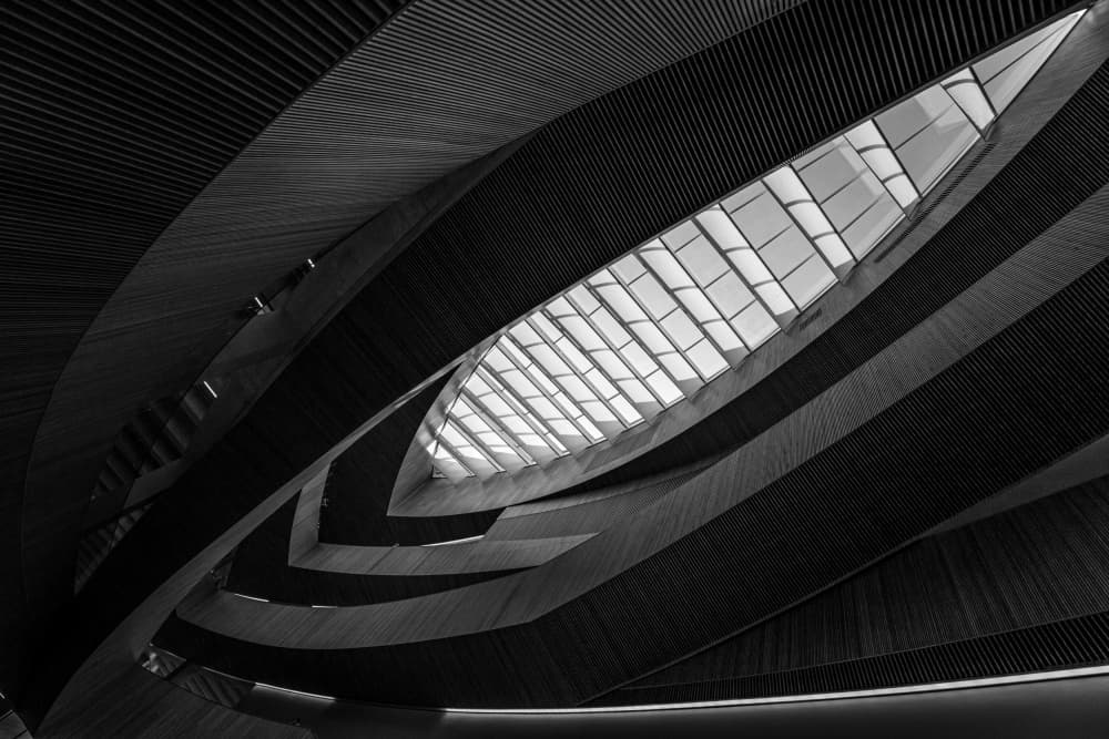 Modern Curved Skylight by Lisa Zhang — canvas wall art