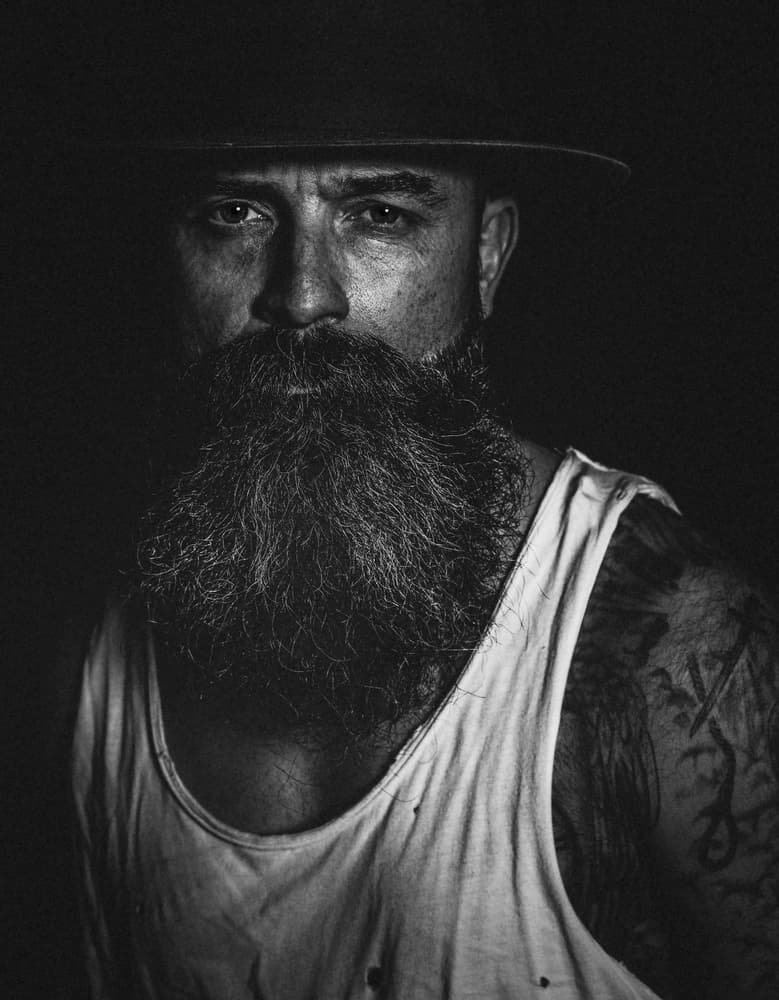 Rugged Man in Hat by gNo — canvas wall art