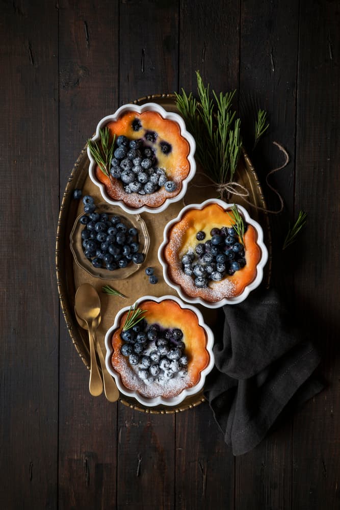 Rustic Blueberry Tarts by Diana Popescu — canvas wall art