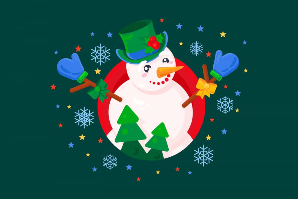 Happy Christmas Snowman by Marika Barsrsind β canvas wall art