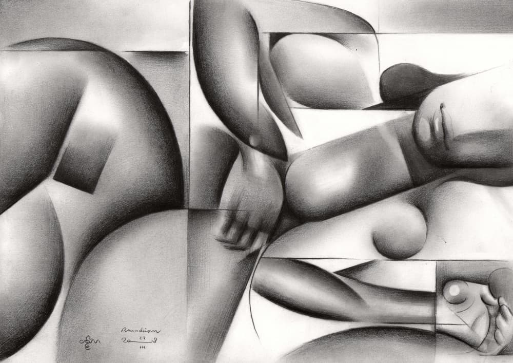 Sensual Geometric Figure by Corné Akkers — canvas wall art