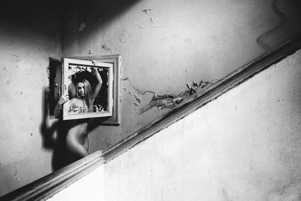 Broken Mirror Nude by Ruslan Bolgov — canvas wall art