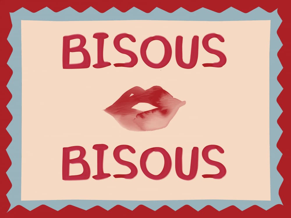 Sweet Bisous Lips by Neetesh Kumar — canvas wall art