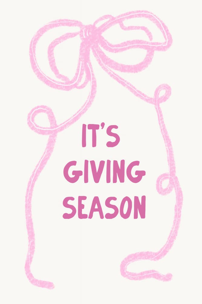 Itsgivingseason(pink) by Treechild — canvas wall art